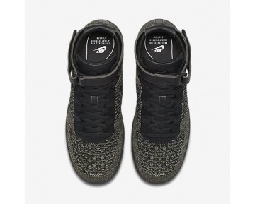 Chaussure Nike Air Force 1 Ultra Flyknit Pour Homme Lifestyle Vert Feuille De Palmier/Blanc/Noir_NO. 817420-301
