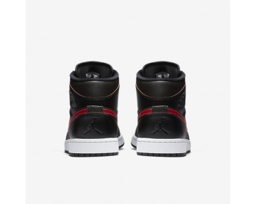 Chaussure Nike Air Jordan 1 Mid Pour Homme Lifestyle Noir/Rouge Équipe/Blanc/Rouge Équipe_NO. 554724-009