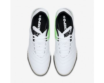 Chaussure Nike Tiempox Genio Ii Leather Tf Pour Homme Football Blanc/Vert Electro/Noir_NO. 819216-103