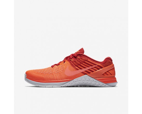 Chaussure Nike Metcon Dsx Flyknit Pour Homme Fitness Et Training Cramoisi Total/Rouge Université/Platine Pur/Hyper Orange_NO. 852930-800