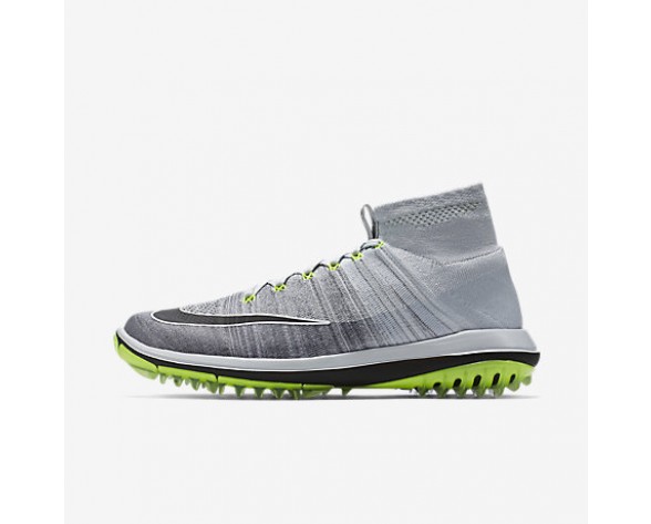 Chaussure Nike Flyknit Elite Pour Homme Golf Platine Pur/Gris Froid/Volt/Noir_NO. 844450-002