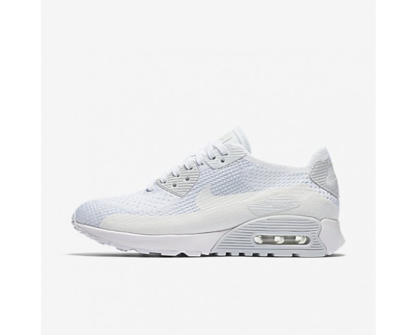 Chaussure Nike Air Max 90 Ultra 2.0 Flyknit Pour Femme Lifestyle Blanc/Platine Pur/Blanc_NO. 881109-104