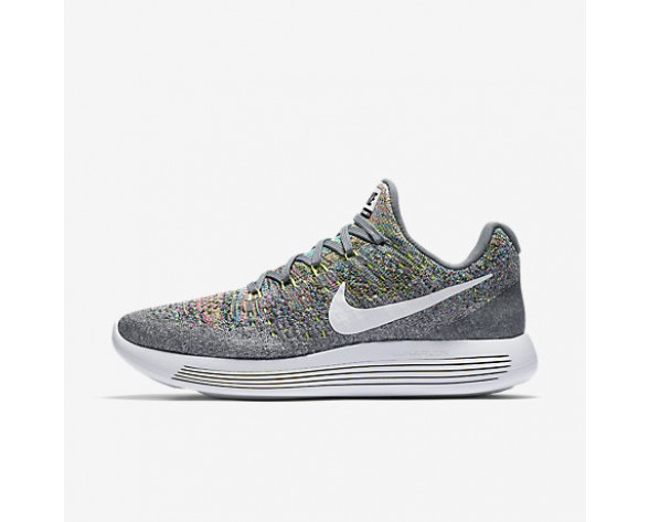 Chaussure Nike Lunarepic Low Flyknit 2 Pour Femme Running Gris Froid/Volt/Bleu Rayonnant/Blanc_NO. 863780-003