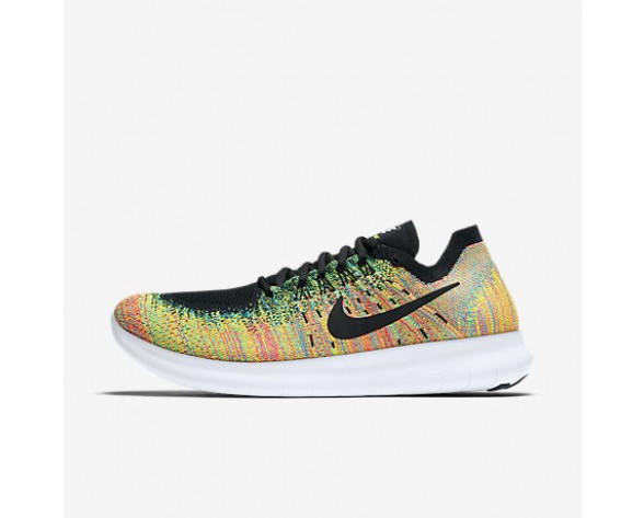 Chaussure Nike Free Rn Flyknit 2017 Pour Homme Running Multicolore/Bleu Lagon/Rouge Cocktail/Noir_NO. 880843-005