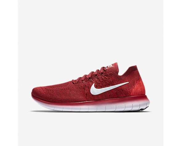 Chaussure Nike Free Rn Flyknit 2017 Pour Homme Running Rouge Équipe/Rouge Université/Cramoisi Brillant/Platine Pur_NO. 880843-600