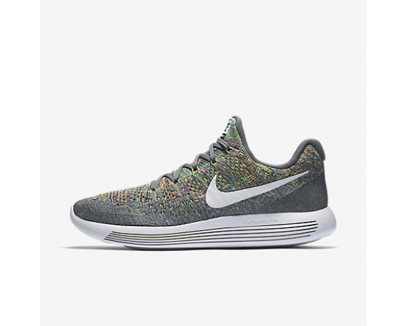 Chaussure Nike Lunarepic Low Flyknit 2 Pour Homme Running Gris Froid/Volt/Bleu Rayonnant/Blanc_NO. 863779-003