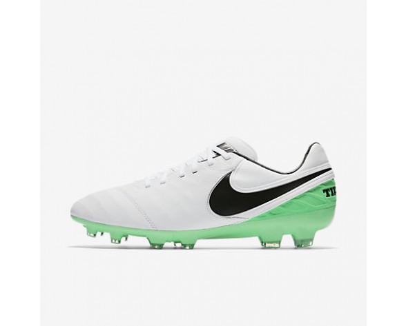 Chaussure Nike Tiempo Legacy Ii Fg Pour Homme Football Blanc/Vert Electro/Noir_NO. 819218-103