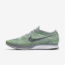 Chaussure Nike Flyknit Racer Pour Homme Lifestyle Blanc/Vert Ombre/Gris Loup/Gris Froid_NO. 526628-103