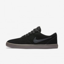Chaussure Nike Sb Check Solarsoft Pour Homme Skateboard Noir/Gomme Marron Clair/Anthracite_NO. 843895-003