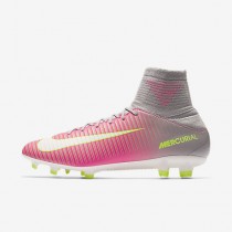 Chaussure Nike Mercurial Veloce Iii Dynamic Fit Fg Pour Femme Football Hyper Rose/Gris Loup/Aigre/Blanc_NO. 897800-610