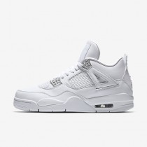 Chaussure Nike Air Jordan 4 Retro Pour Homme Lifestyle Blanc/Platine Pur/Blanc/Argent Métallique_NO. 308497-100