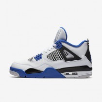 Chaussure Nike Air Jordan 4 Retro Pour Homme Lifestyle Blanc/Noir/Bleu Électrique_NO. 308497-117