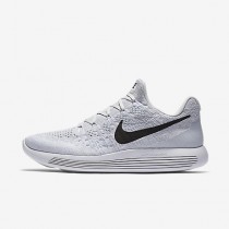 Chaussure Nike Lunarepic Low Flyknit 2 Pour Homme Running Blanc/Platine Pur/Gris Loup/Noir_NO. 863779-100