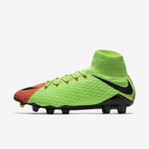 Chaussure Nike Hypervenom Phatal 3 Df Fg Pour Homme Football Vert Électrique/Hyper Orange/Volt/Noir_NO. 852554-308