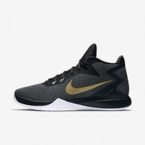 Chaussure Nike Zoom Evidence Pour Homme Basketball Anthracite/Noir/Blanc/Or Métallique_NO. 852464-005