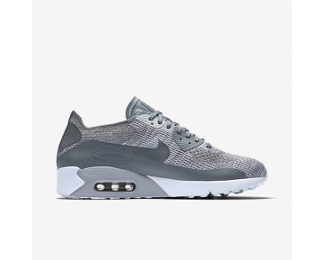 Chaussure Nike Air Max 90 Ultra 2.0 Flyknit Pour Homme Lifestyle Platine Pur/Blanc/Gris Loup/Gris Froid_NO. 875943-003