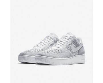 Chaussure Nike Air Force 1 Flyknit Low Pour Homme Lifestyle Gris Froid/Blanc/Blanc_NO. 817419-006