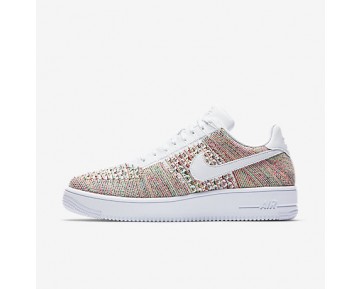 Chaussure Nike Air Force 1 Flyknit Low Pour Homme Lifestyle Jaune Strike/Cramoisi Brillant/Blanc/Blanc_NO. 817419-701