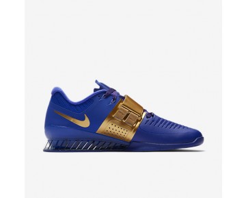 Chaussure Nike Romaleos 3 Royal Reign Pour Homme Fitness Et Training Harmonie/Or Métallique/Bleu Souverain/Or Métallique_NO. AA3156-400
