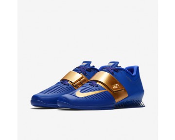 Chaussure Nike Romaleos 3 Royal Reign Pour Homme Fitness Et Training Harmonie/Or Métallique/Bleu Souverain/Or Métallique_NO. AA3156-400