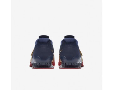 Chaussure Nike Romaleos 3 Freedom Pour Homme Fitness Et Training Bleu Nuit Marine/Rouge Université/Blanc_NO. AA3154-400