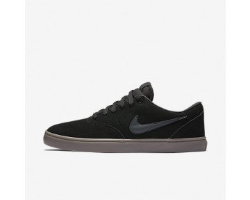 Chaussure Nike Sb Check Solarsoft Pour Homme Skateboard Noir/Gomme Marron Clair/Anthracite_NO. 843895-003