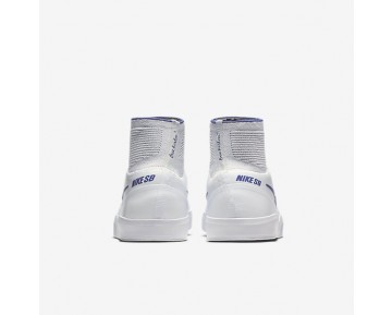 Chaussure Nike Sb Koston 3 Hyperfeel Pour Homme Skateboard Blanc/Bleu Royal Profond_NO. 819673-141