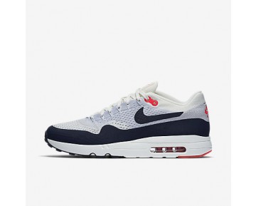 Chaussure Nike Air Max 1 Ultra 2.0 Flyknit Pour Homme Lifestyle Voile/Gris Loup/Rouge Université/Obsidienne_NO. 875942-100