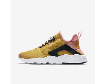 Chaussure Nike Air Huarache Ultra Se Pour Femme Lifestyle Jaune D'Or/Melon Brillant/Noir/Jaune D'Or_NO. 859516-700