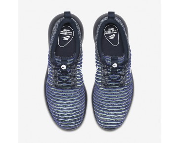 Chaussure Nike Roshe Two Flyknit Pour Femme Lifestyle Bleu Marine Collège/Bleu Binaire/Vert Vapeur/Blanc_NO. 844929-401