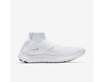 Chaussure Nike Free Rn Motion Flyknit 2017 Pour Femme Running Blanc/Platine Pur/Volt/Gris Loup_NO. 880846-100