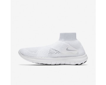 Chaussure Nike Free Rn Motion Flyknit 2017 Pour Femme Running Blanc/Platine Pur/Volt/Gris Loup_NO. 880846-100