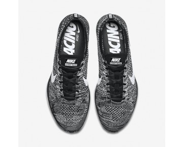 Chaussure Nike Flyknit Racer Pour Femme Running Noir/Blanc_NO. 526628-012