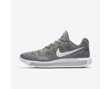 Chaussure Nike Lunarepic Low Flyknit 2 Pour Femme Running Gris Froid/Volt/Bleu Rayonnant/Blanc_NO. 863780-003