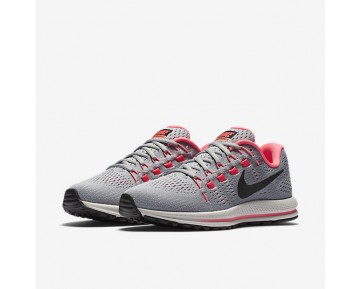 Chaussure Nike Air Zoom Vomero 12 Pour Femme Running Gris Loup/Platine Pur/Rouge Cocktail/Noir_NO. 863766-002