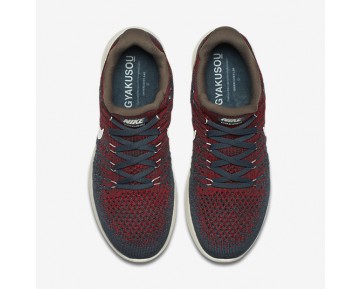 Chaussure Nike Lab Gyakusou Lunarepic Low Flyknit 3 Pour Femme Running Renard Bleu/Rouge Université/Noir/Voile_NO. 880287-400