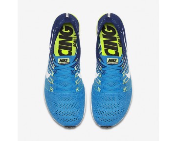 Chaussure Nike Zoom Flyknit Streak Pour Femme Running Bleu Rayonnant/Bleu Royal Profond/Vert Ombre/Blanc_NO. 835994-414