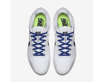 Chaussure Nike Zoom Rival D 9 Pour Femme Running Blanc/Bleu Coureur/Noir_NO. 806556-100
