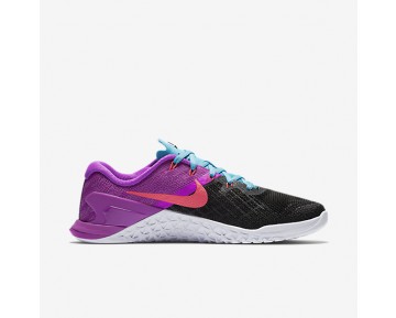 Chaussure Nike Metcon 3 Pour Femme Fitness Et Training Noir/Hyper Violet/Bleu Chlorine/Rose Coureur_NO. 849807-002