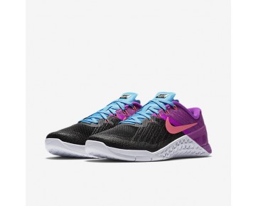 Chaussure Nike Metcon 3 Pour Femme Fitness Et Training Noir/Hyper Violet/Bleu Chlorine/Rose Coureur_NO. 849807-002