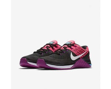 Chaussure Nike Metcon Dsx Flyknit Pour Femme Fitness Et Training Noir/Rose Coureur/Hyper Violet/Blanc_NO. 849809-006