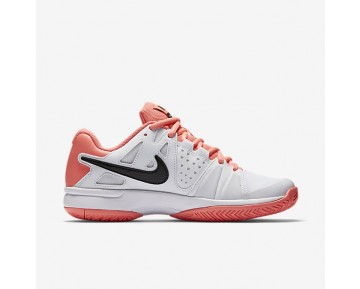 Chaussure Nike Court Air Vapor Advantage Pour Femme Tennis Blanc/Rouge Lave Brillant/Noir_NO. 599364-103