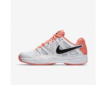 Chaussure Nike Court Air Vapor Advantage Pour Femme Tennis Blanc/Rouge Lave Brillant/Noir_NO. 599364-103