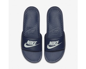 Chaussure Nike Benassi Pour Homme Lifestyle Bleu Nuit Marine/Refroidissement Éolien_NO. 343880-403