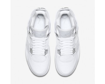 Chaussure Nike Air Jordan 4 Retro Pour Homme Lifestyle Blanc/Platine Pur/Blanc/Argent Métallique_NO. 308497-100