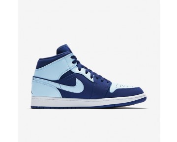Chaussure Nike Air Jordan 1 Mid Pour Homme Lifestyle Royal Équipe/Blanc/Bleu Glacé_NO. 554724-400
