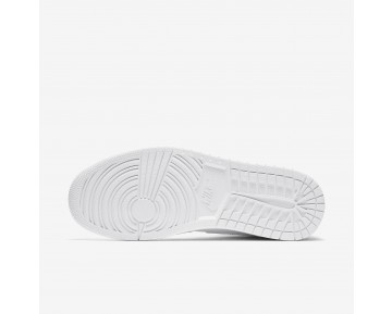 Chaussure Nike Air Jordan 1 Mid Pour Homme Lifestyle Blanc/Blanc/Noir_NO. 554724-110