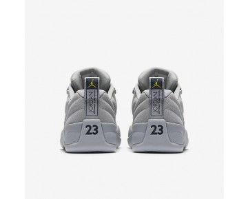 Chaussure Nike Air Jordan 12 Retro Low Pour Homme Lifestyle Gris Loup/Vert Citron Électrique/Marine Arsenal_NO. 308317-002