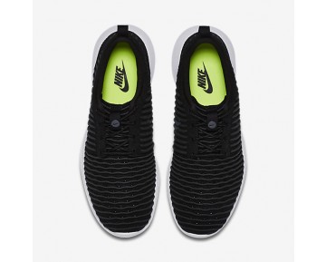 Chaussure Nike Roshe Two Flyknit Pour Homme Lifestyle Noir/Blanc/Volt/Gris Foncé_NO. 844833-001