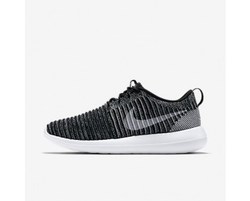 Chaussure Nike Roshe Two Flyknit Pour Homme Lifestyle Noir/Gris Loup/Vert Stade/Blanc_NO. 844833-007